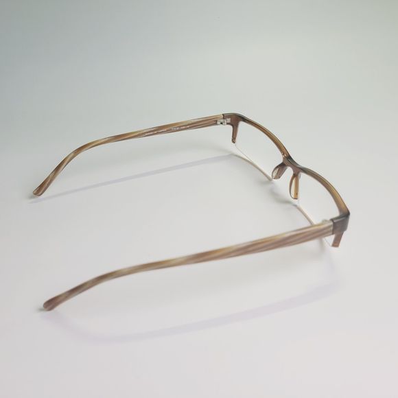 O&X New York OP-34 eyeglasses brown stripe rectangular full frame 51-18 145 C7 - Picture 7 of 11